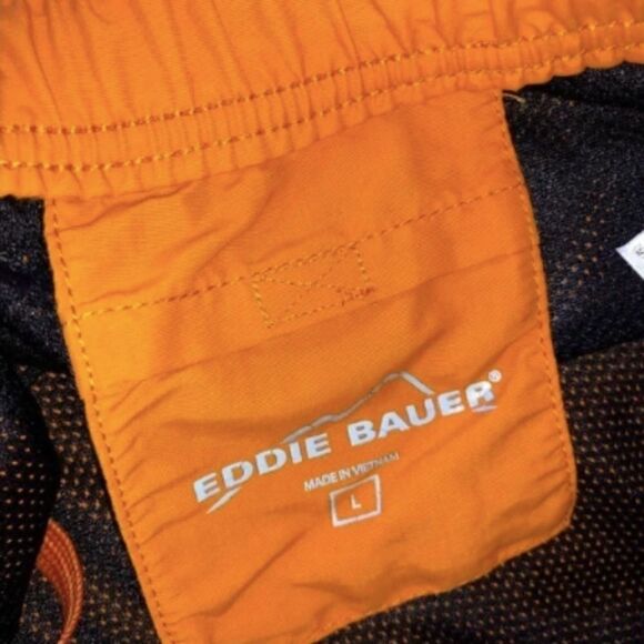 Men's Eddie Bauer Orange Swim Shorts - Picture 6 of 8